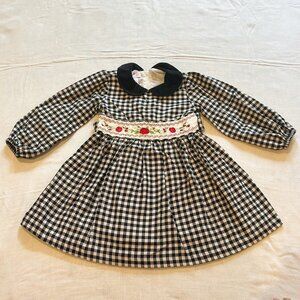 Bonnie Jean Toddler Girls Long Sleeve Checkered Dress